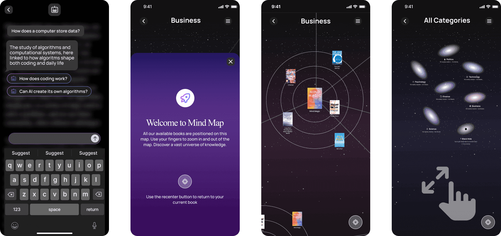 BeFreed app screens