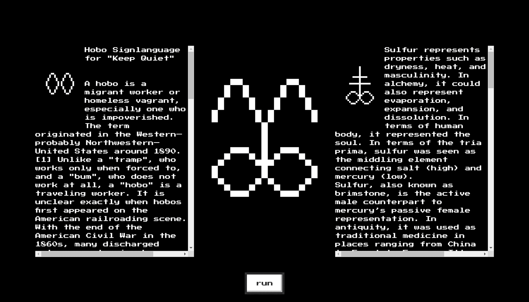 Tattoo generator glyph artwork